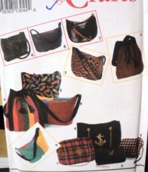 8019 7 SHAPED STYLED HANDLED HANDBAGS PURSES PATTERN